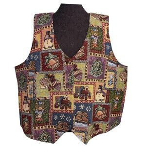 Vintage Westbound Women Plus Size Christmas Holiday Vest